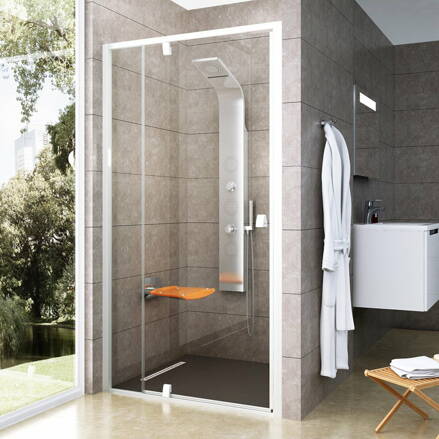 Ravak SPRCHOVÉ DVERE PDOP2-100 white / white + transparent 03GA0101Z1