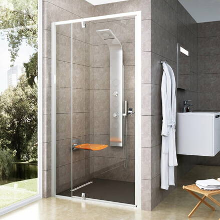 Ravak SPRCHOVÉ DVERE PDOP2-110 white + transparent 03GD0100Z1
