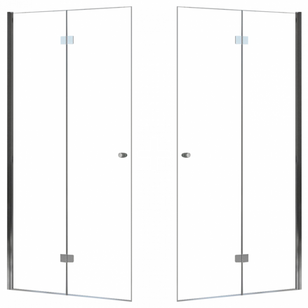 Rea FOLD N2 MODUL SPRCHOVÝ KÚT 100x190, sklo číre, chróm REA-K7439