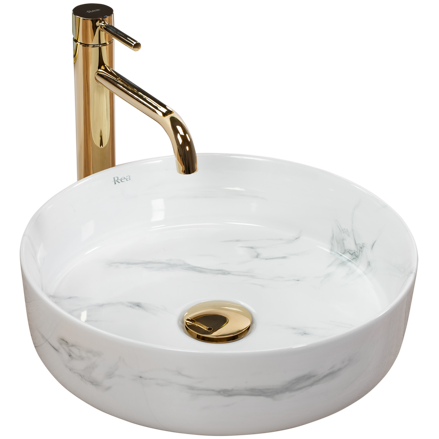 Rea SAMI NATURE MARBLE UMÝVADLO NA DOSKU, imitácia kameňa keramické REA-U6606