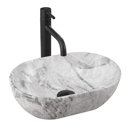 Rea AMELIA MINI STONE MATT UMÝVADLO NA DOSKU, imitácia kameňa keramické REA-U9109