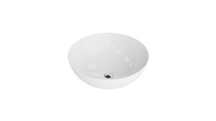 LaVita ROUND UMÝVADLO NA DOSKU 41 cm, biele keramické