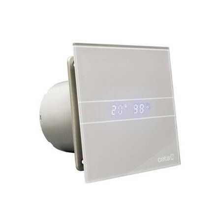 E-100 GSTH kúpeľňový ventilátor axiálny s automatom,4W/8W,potrubie 100mm,striebo