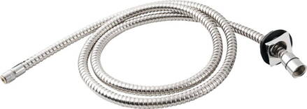 Sprchová priechodka na okraj vane vrátane hadice  F1/2"-M3/8", hranatá, chróm