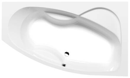 MAMBA R asymetrická vaňa 160x95x44cm, biela