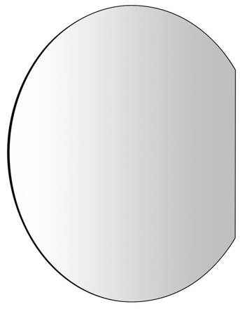DARA CUT LED podsvietené zrkadlo 20W, ø 100x90cm, vykurovacia fólia