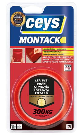 MONTACK LEPÍ VŠETKO OKAMŽITE, montážna páska 2,5mx19mm