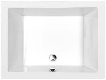 DEEP hlboká sprchová vanička s konštrukciou, obdĺžnik 100x75x26cm, biela