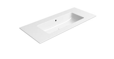 PURA keramické umývadlo Slim 102x46cm, bez otvoru, biela ExtraGlaze