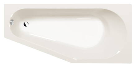 TIGRA R asymetrická vaňa 170x80x46cm, ivory