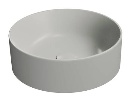 KUBE X keramické umývadlo na dosku, priemer 40 cm, cenere matná