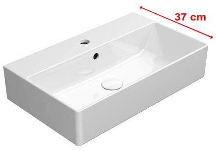KUBE X keramické umývadlo 60x37cm, brúsená spodná hrana, biela ExtraGlaze