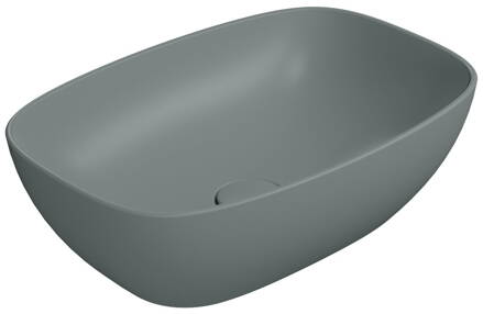 NUBES keramické umývadlo na dosku 50x35cm, agave mat