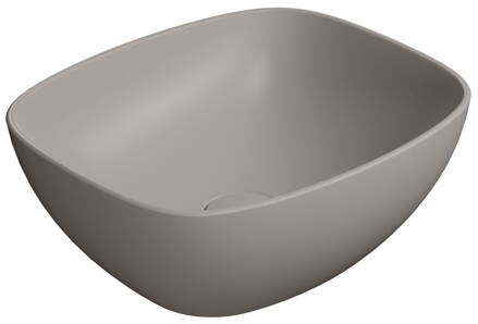 NUBES keramické umývadlo na dosku 40x35cm, tortora mat