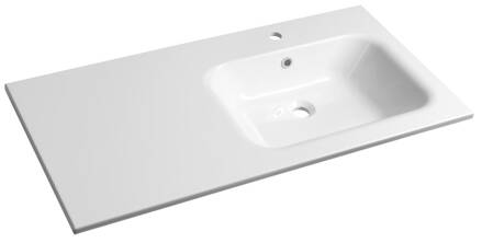 ARECA umývadlo 110x50cm, liaty mramor, pravé, biela