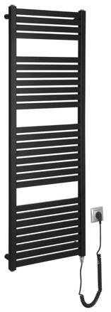 TONDI-E elektrické vykurovacie teleso, rovné, 450x1330 mm, 500W, čierna matná