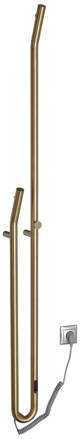 DUOPASSO elektrický sušiak uterákov s časovačem, 122x1700mm, 45 W, zlato mat