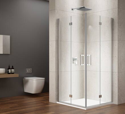 LORO štvorcová sprchová zástena 700x700 mm, rohový vstup