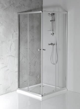 AGGA štvorcová sprchová zástena 800x800mm, číre sklo