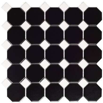TECH mozaika Octogon Black Matt 29,5x29,5