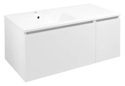 LOREA skrinka s umývadlom 101x46x51,5cm (70+30cm), ľavá, biela matná