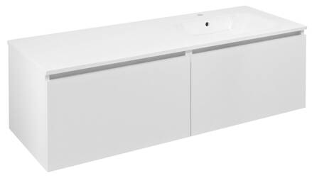 LOREA skrinka s umývadlom 141x46x51,5cm (70+70cm), pravá, biela matná