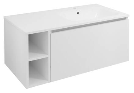 LOREA skrinka s umývadlom 101x46x51,5cm (20+80 cm), pravá, biela matná