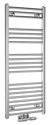 ALYA vykurovacie teleso rovné 500x1188mm, stredové pripojenie, chróm