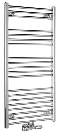 ALYA vykurovacie teleso rovné 600x1188mm, stredové pripojenie, chróm