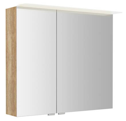 LINEX galérka s LED osvetlením, 80x70x15cm, dub Alabama