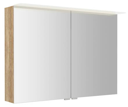 LINEX galérka s LED osvetlením, 100x70x15cm, dub Alabama