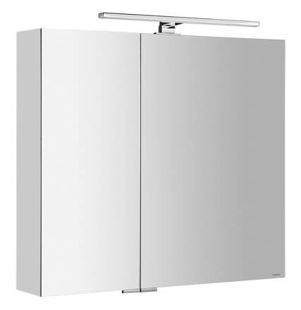 MIRRÓ galérka s LED osvetlením, 80x70x16cm, biela