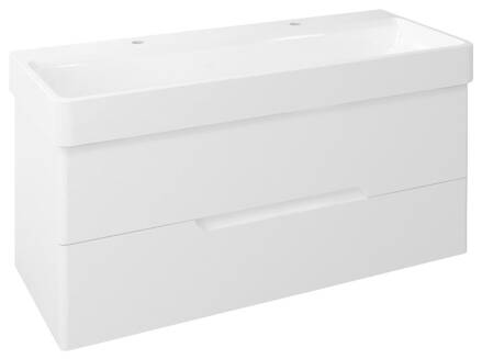 MEDIENA umývadlová skrinka 117x50,5x48,5cm, biela matná/biela matná
