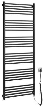 METRO-E elektrické vykurovacie teleso, rovné, 600x1620 mm, 800 W, čierna matná