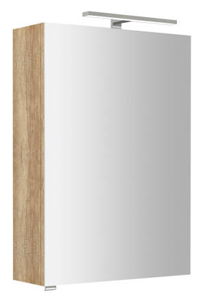 RIWA galérka s LED osvetlením, 50x70x17cm, dub Alabama