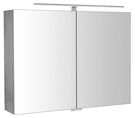 RIWA galérka s LED osvetlením, 81x70x17cm, dub strieborný