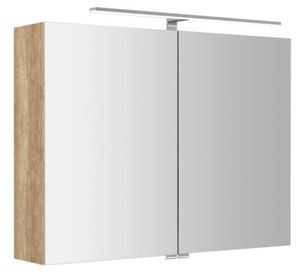 RIWA galérka s LED osvetlením, 81x70x17cm, dub alabama
