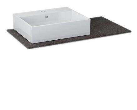 WAVE Rockstone doska 90x48cm, ľavá pre umývadlo PURITY 50cm