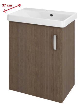 THEIA umývadlová skrinka 51x70x35cm, 1x dvierka, ľavá, borovica rustik