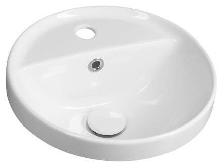 YUVA keramické umývadlo zápustné, Ø 38cm, biela