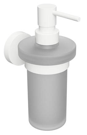 X-ROUND WHITE dávkovač mydla, mliečne sklo, 230ml, biela