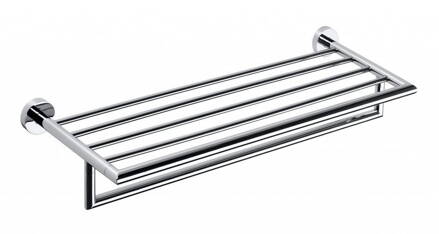 X-ROUND polička na uteráky s hrazdou 650x215x110mm, chróm