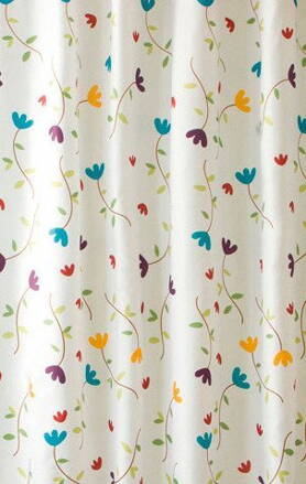 Sprchový záves 180x200cm, polyester, kvetovaný