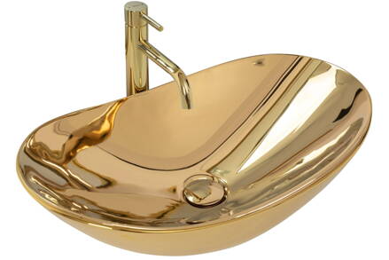 Rea ROYAL GOLD UMÝVADLO NA DOSKU, 62,5 cm, zlaté keramické, REA-U4545