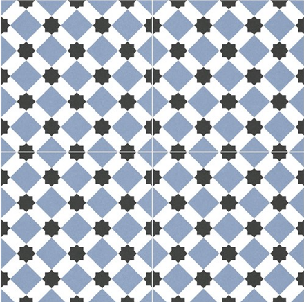 New Way DURHAM BLUE PRE CUT 45x45 patchwork dlažba