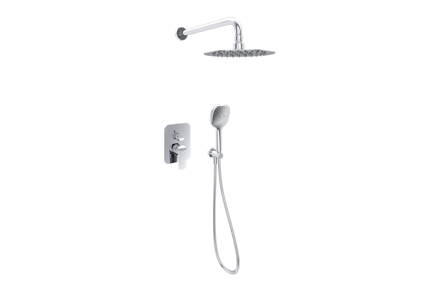Excellent Clever 2.0 sprchová a vaňová set podomietková s dažďová sprcha 25 cm, 3 funkcia, čierna soft