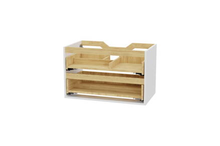 Excellent Tuto 2.0 skrinka telo 80 cm, 2 drawers bez čelo, bez pracovná doska, čierna matná/dub