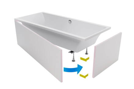 Excellent Flex vaňa kút s tiles, 180 cm