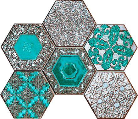 Tubadzin LACE ABSINTHE LESK 22,1X28,9 mozaika