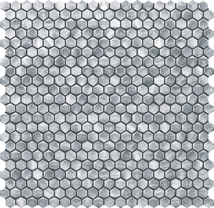 Tubadzin DROPS METAL SILVER HEX MAT 30X30,2 mozaika